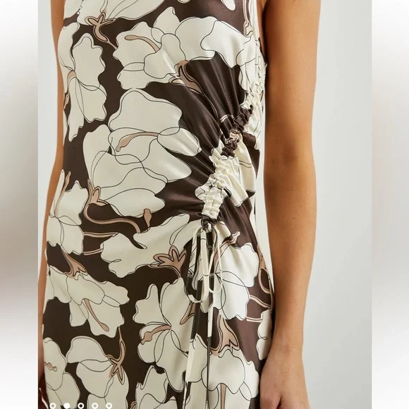 Rails Gabriella floral ruched midi dress size small - Picture 2 of 6